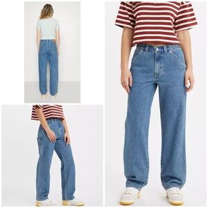 EUC Levi's Premium DAD Utility Pants High Waist Straight Legs Jeans 25